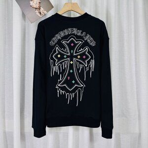 Chrome Hearts Black Printed Embroidered Long-Sleeved Sweatshirt